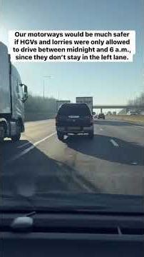 Safer motorways start with keeping HGVs off the road during peak hours.