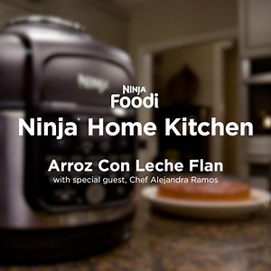 Dessert? The answer is always yes. In our first episode of Ninja® Home Kitchen, Alejandra Ramos challenges Adam Gertler to recreate a Spanish classic: Arroz Con Leche Flan 🍮. Watch Adam attempt to whip up this two-in-one treat using only his Ninja® Foodi™ products. Think he can perfect it? Find out here: https://bit.ly/39T3RJS. | Ninja Kitchen