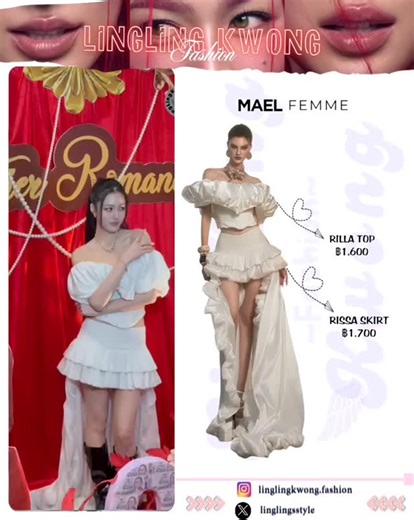 LINGLING STYLE👚👠 | @linglingkwong | You're not just shining - you're glowing with grace🤍✨️ ▫️- @mael.femme #lingorm1st_impactfancon #linglingsirilak... | Instagram