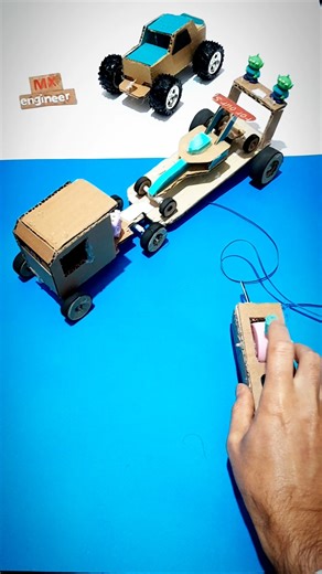 make remote control car with cardboard and dc motor #rccar #rc #diy #diycrafts