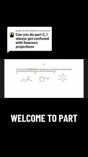 Replying to @kev.inthecut PART C ⬇️⬇️ #organic #chemistry #college #exam
