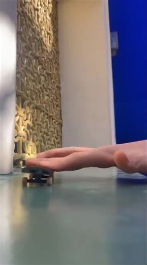 Fingerboarding in the Jardin Majorelle in Marakech