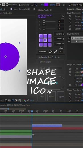 Turn normal shapes to 3d in after effects. 3d extruder, after effects, tutorial #aftereffects