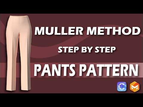 Muller Pants Pattern Tutorial Clo3d/marvelouse | Step-by-Step#clo3dtutorial #3dfashion