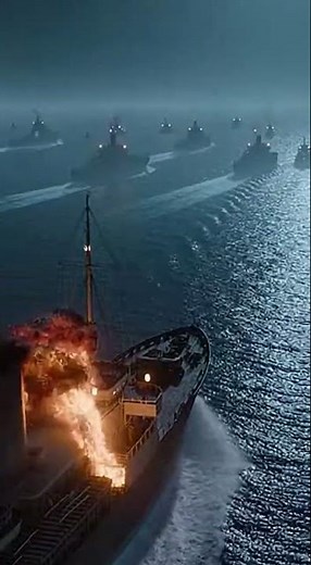 WW2 ATLANTIC CONVOY UNDER FIRE (1942)