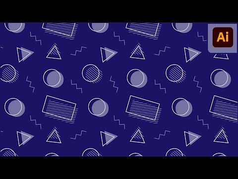 Create a Memphis style pattern with 3D offset look in Adobe Illustrator
