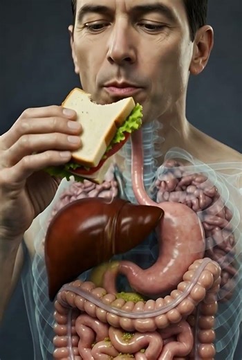 Eat a Sandwich & This Happens Inside Your Body 🥪 | 3D View #healthshorts