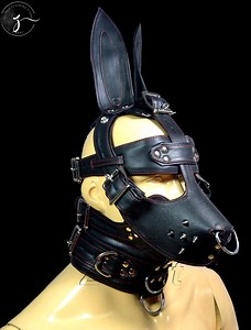 Leather Bunny Rabbit Pet Play Hood With Locking Buckles - Etsy