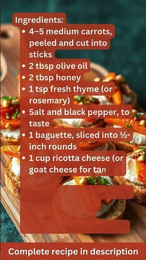 Honey Roasted Carrot Crostini – Recipe by What Shall I Cook