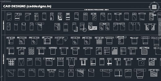 Download Free AutoCAD Blocks file – FURNITURES: BED'S | CAD Designs