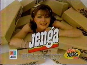Jenga commercial with Jane Leeves