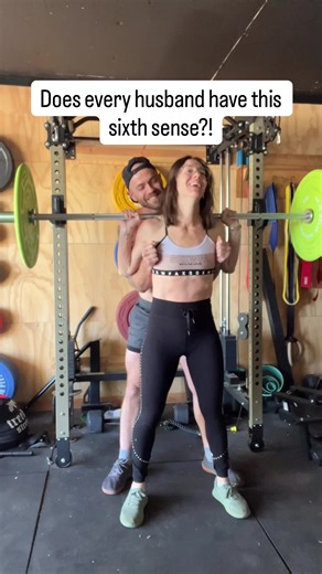 Can all husbands sense when their wife is hitting a leg workout in the garage gym?! 🤣 Pro tip: build a garage gym for you and the fam! @Major Fitness｜Home Gym Save this post, share it with a fellow fit dad, and follow for fitness. #workout #couplesworkout #weightlifting #majorfitness #relationshipgoals
