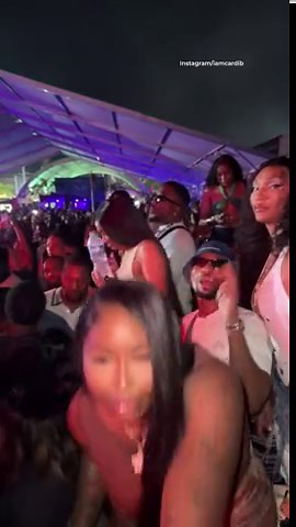 Cardi B stuns in black dress as she celebrates boyfriend's bday