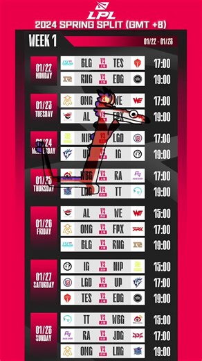 Mark your calendars 🗓️ The LPL's starting dates for the 2024 Spring Split🔥 #lpl #leagueoflegends #crazyisourgame