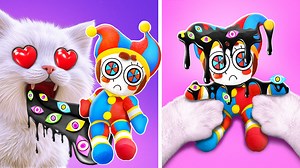 724K views · 6.2K reactions | Cat fell in love with pomni 殺 *play digital circus game book with kitten* | Cool Tool | Facebook