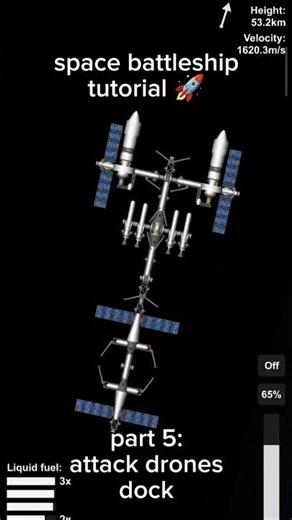 space battleship tutorial 🚀: attack drones dock #sfs #spaceflightsimulator #tutorial