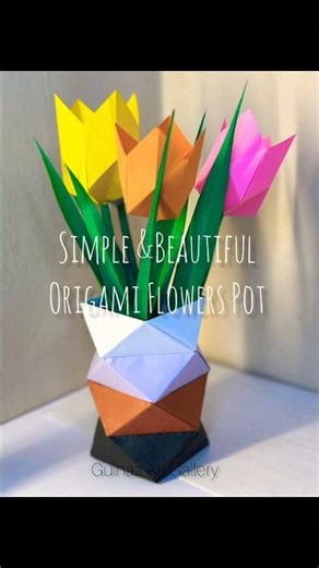 DIY Paper Pot | Easy Paper Craft | Best Out of Waste Pot Idea #shorts DIYPaperPot #DIYDecor #origami