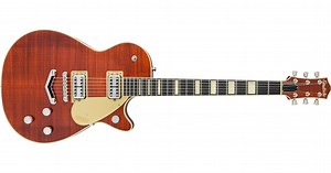 G6228FM Players Edition Jet™ BT with V-Stoptail and Flame Maple, Ebony Fingerboard, Bourbon Stain