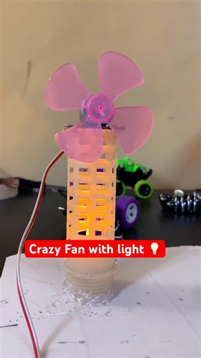 Mini Fan + LED Light Hack 🔥#shorts