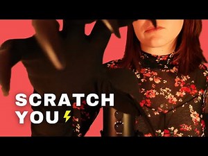 ASMR - Sassy twin SCRATCH YOU to sleep(FAST AND INTENSE, Saying Scratch,Close Up SOFT SPOKEN)visuals