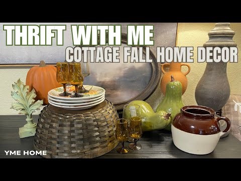 Thrifting COTTAGE FALL HOME DECOR at GOODWILL/ Thrifting HOME DECOR HAUL/ Thrift with Me/ AUTUMN
