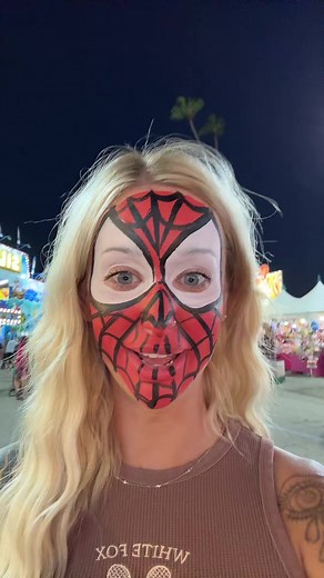 Spider-Man Face Painting at LA County Fair