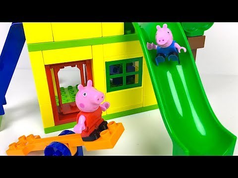 PLAYBIG BLOXX PEPPA PIG'S PLAY HOUSE CONSTRUCTION SET WITH PEPPA PIG AND GEORGE FIGURE – UNBOXING