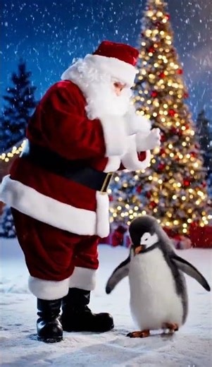 Santa and Penguins Cute Christmas Moments | Funny & Adorable Holiday Video 2025