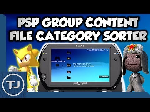 PSP Group Content Category Sorting Feature! (Organise PSP Files)