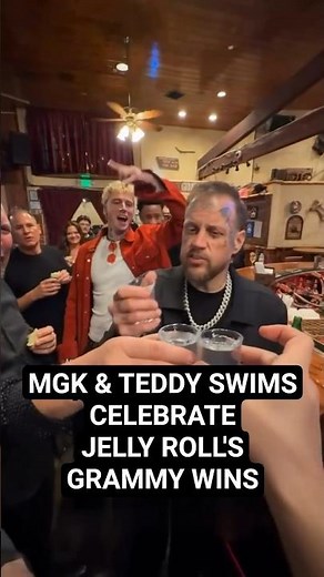mgk celebrates Jelly Roll's Grammy wins! His Grammy-winning album Beautifully Broken has mgk collabs