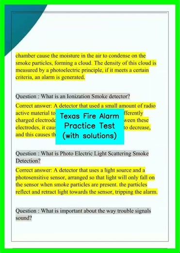 Texas Fire Alarm Practice Test with solutions video