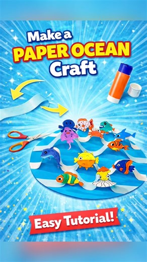 Easy Tutorial! Ocean Animals Paper Craft ✂️🐙
