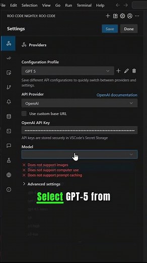 GPT 5 in Roo Code !!!!