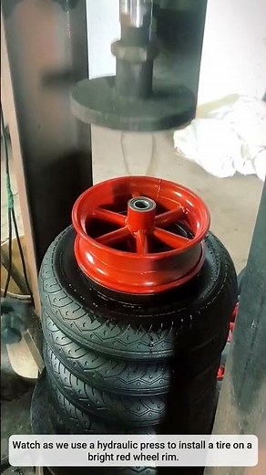 The process of installing a tire on a wheel rim