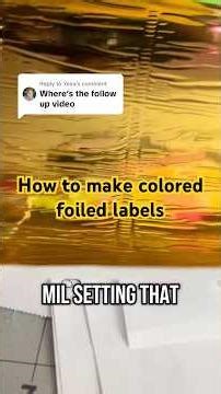 Making Colored Foiled Labels | PRODUCT LABELS #diy #shorts