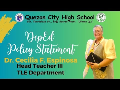 The Reading of DepEd Policy Statement