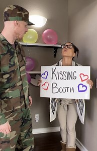 She changed outfits to get a kiss, but sends him away Girl changes cloths for a kiss. But then closes the kissing booth when he attempts to kiss her Please be advised that this page’s videos are intended for entertainment purposes only. The videos on this page include scripted dramas, satires, parodies, magic tricks, and other forms of entertainment.Names, characters and incidents are often the product of the director’s imagination, so any resemblance to actual persons or actual events is purely