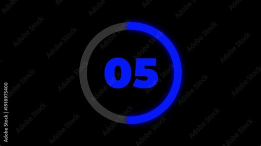 10 Second Countdown Animation Timer for Video Intro and Opener