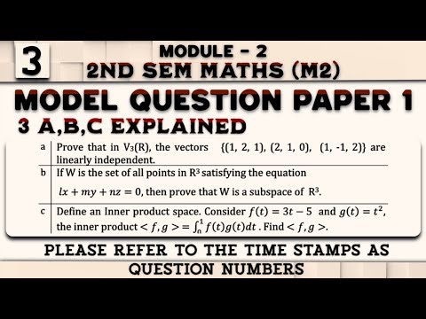 Maths (M2) Model Paper 1 Solution 3 a,b,c Explained 2nd Sem EEE Stream 2022 Scheme VTU