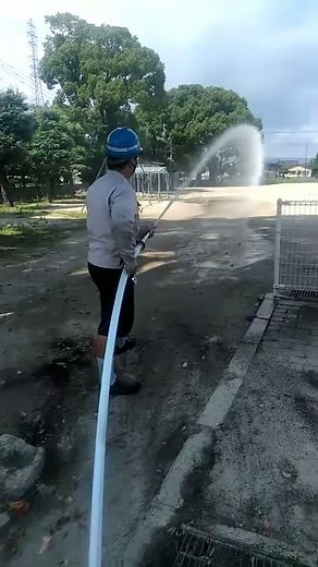 屋内消火栓放水試験④（ピトーゲージによる放水圧力測定）indoor fire hydrants ～小林消防設備 福岡県豊前市 全類消防設備士 第二種電気工事士 経営学修士～