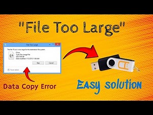 How to fix "File is too large" problem | Easy solution