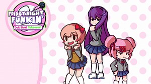 [FNF Monika完整mod doki doki take over plus 汉化版]第一周 Just monika