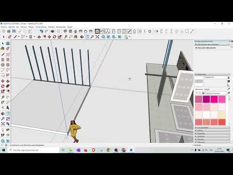 MURO DRYWALL CON SKETCHUP