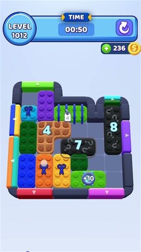 Beating Color Block Jam Level 1012 Without Boosters #puzzle #challenge