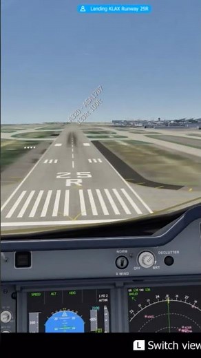 British Airways A380 Landing at LAX - Cockpit View - Switch 2 Gameplay Aerofly FS Flight Simulator