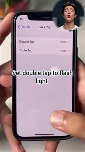 iphone back tap flash light