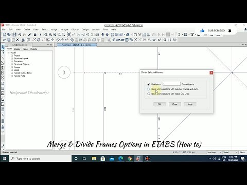 Merge & Divide Frames in ETABS (How to)