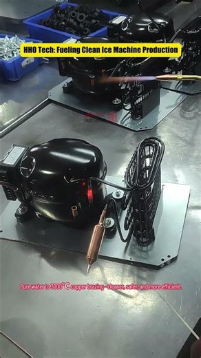 How Much Can an Ice Machine Factory Save Using HHO Welding? #hho #welder #copperbrazing #soldering