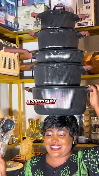 PROMO PRICE: 1250 CEDIS NAME ON WEBSITE: DONNOR GRANITE COOKWARE WHATSAPP: 0206727407 TELEPHONE: 0302239133 CALL: 0545536044 WHOLESALE OFFERS AVAILABLE WEBSITE: Affordableluxuryess.com LOCATION: Accra Newtown Mallata Market near the Achimota/Amasaman station ; goggle map : Affordable Luxury Home Essentials Elephant Walk Street 6 #cookware #affordableluxury #cookwareset #promo