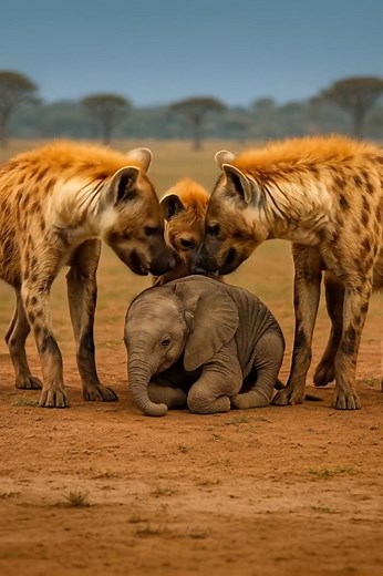 56K views · 247 reactions | A pack of hyenas surrounded a small and helpless baby elephant, ready to attack – but you won’t believe who came to its rescue  The baby elephant ha… | List Me Up | Facebook